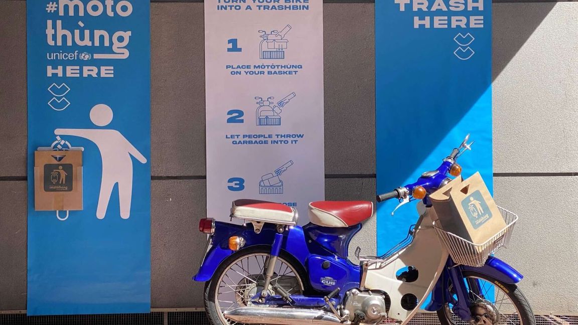 UNICEF đã hợp tác với Happiness Saigon thực hiện chiến dịch Moto Thùng